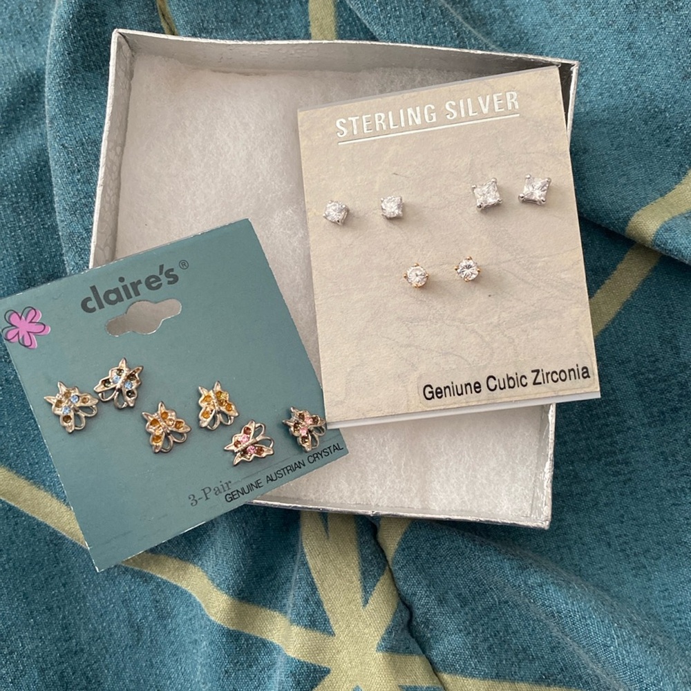 *Earrings - butterflies and cubic